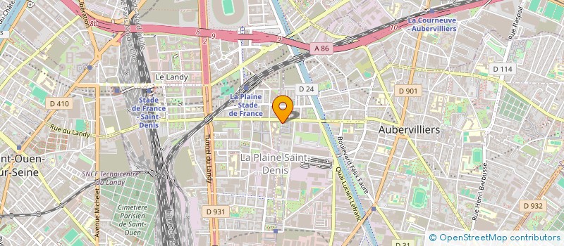 localisation de l'entreprise SORYLIA à AUBERVILLIERS