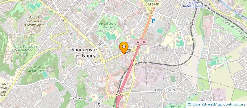 localisation de l'entreprise SOS 54 - GARDES ET URGENCES MEDICALES à VANDŒUVRE-LES-NANCY