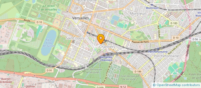 localisation de l'entreprise SOS ACCUEIL à VERSAILLES