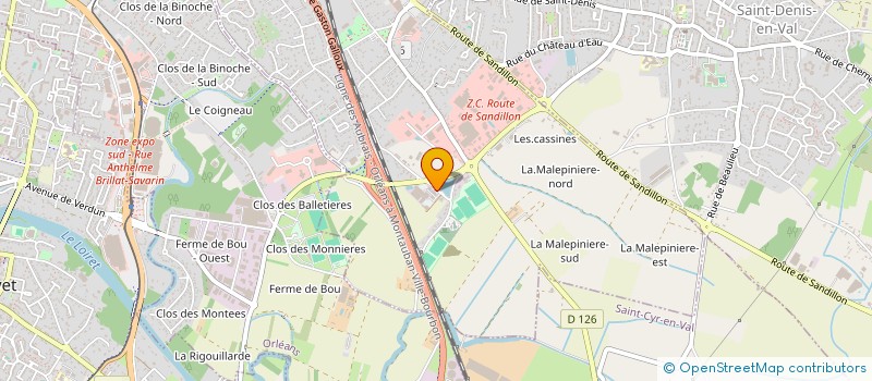 localisation de l'entreprise SOS AMBULANCES à SAINT-JEAN-LE-BLANC