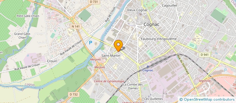 localisation de l'entreprise SOS AMBULANCES D.FOUET  COGNAC