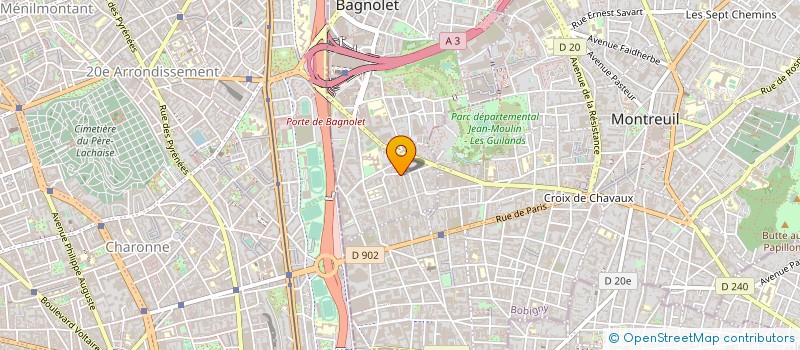 localisation de l'entreprise SOS-ART-COM à BAGNOLET