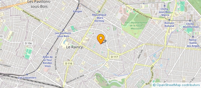 localisation de l'entreprise SOS CAFE à LE RAINCY