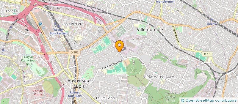 localisation de l'entreprise SOS CHAT 93 à ROSNY-SOUS-BOIS