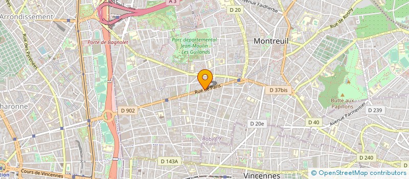 localisation de l'entreprise SOS COMPUTER AND CONCEPTS à MONTREUIL