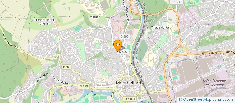 localisation de l'entreprise SOS - CONSOMMATEURS ARRONDISSEMENT MONTBELIARD  MONTBELIARD