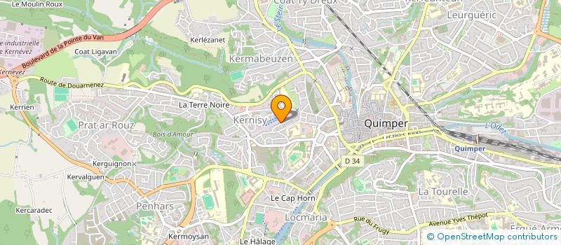 localisation de l'entreprise SOS ENFANTS DES RUES à QUIMPER