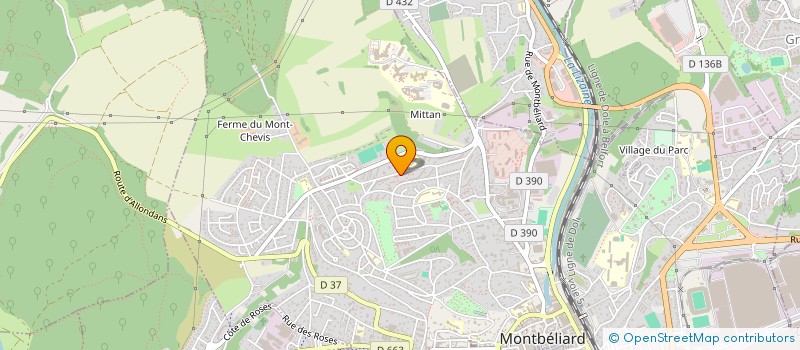 localisation de l'entreprise SOS FAMILLES MONTBELIARD à MONTBELIARD
