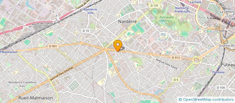 localisation de l'entreprise SOS FRANCE ASCENSEURS à NANTERRE