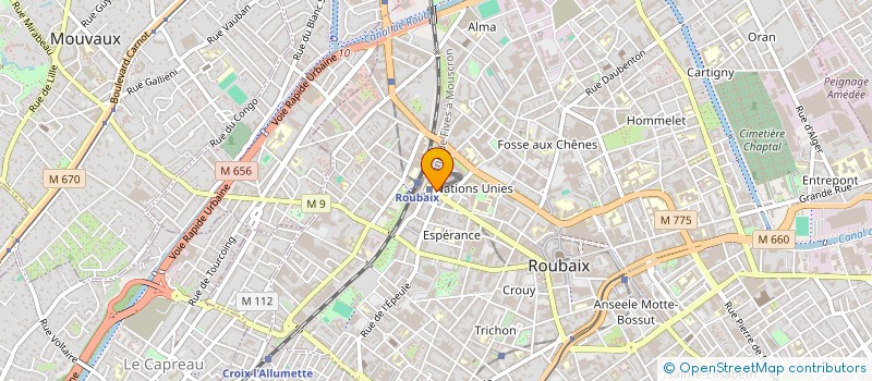 localisation de l'entreprise SOS HABITAT  ROUBAIX