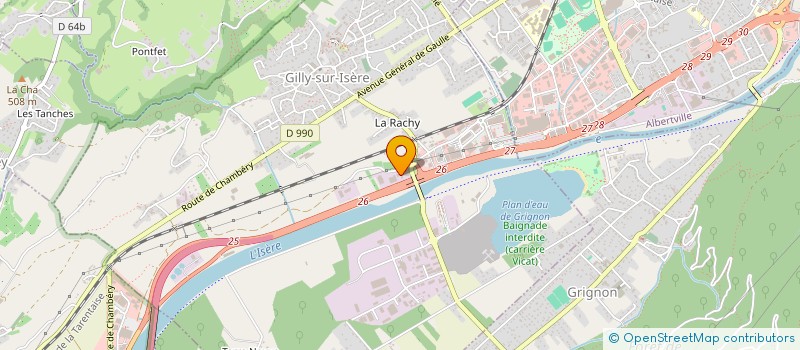 localisation de l'entreprise SOS HABITAT  GILLY-SUR-ISERE