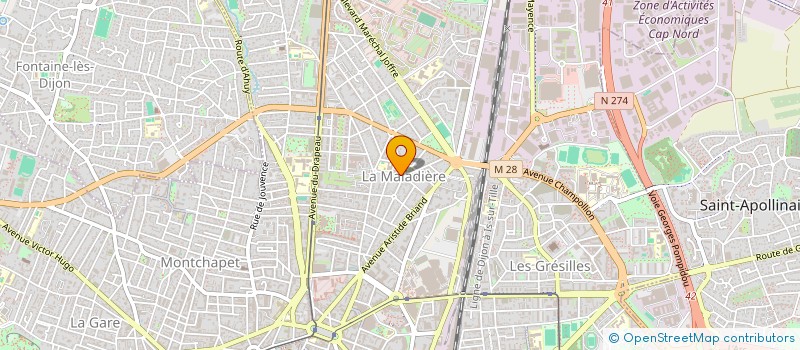 localisation de l'entreprise SOS HEPATITES BOURGOGNE-FRANCHE-COMTE - HEPATITES ET MALADIES DU FOIE  DIJON