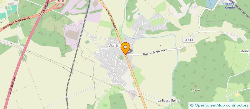 localisation de l'entreprise SOS MICRO-INFORMATIQUE  WARLUIS