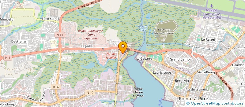 localisation de l'entreprise SOS OXYGENE ANTILLES  BAIE-MAHAULT