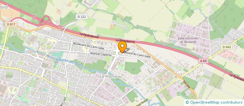 localisation de l'entreprise SOS OXYGENE PYRENEES CENTRE à PAU
