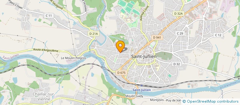 localisation de l'entreprise SOS PANIER SOLIDAIRE 87 à SAINT-JUNIEN