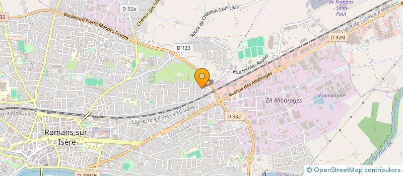 localisation de l'entreprise SOS PETANQUE  ROMANS-SUR-ISERE