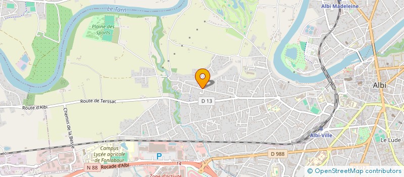 localisation de l'entreprise SOS PISCINES à ALBI