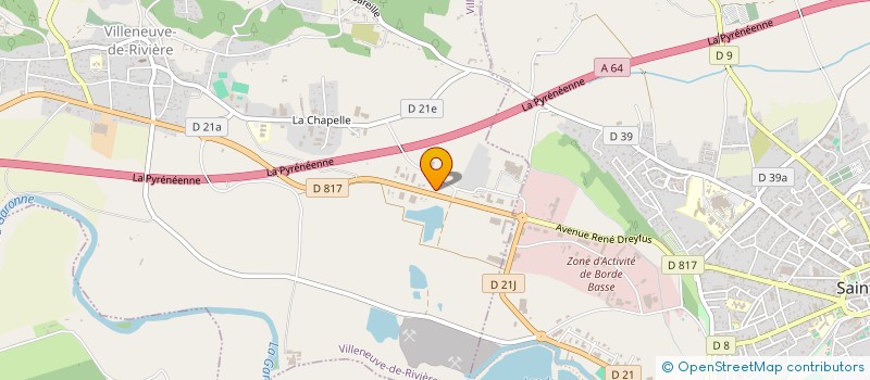 localisation de l'entreprise SOS PNEUS  VILLENEUVE-DE-RIVIERE