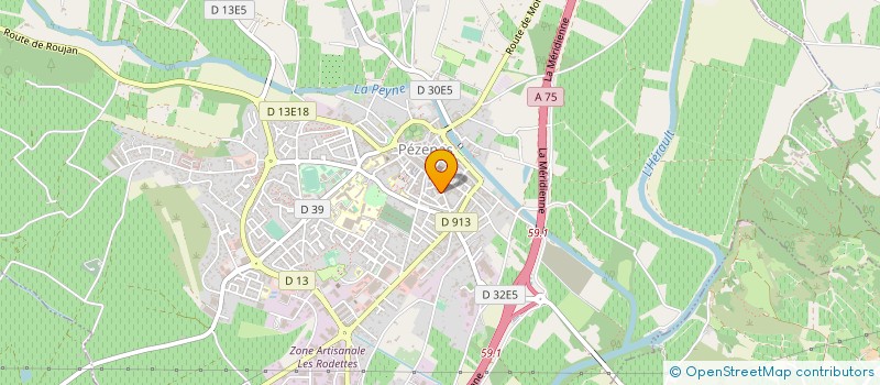 localisation de l'entreprise SOS RACISME  PEZENAS