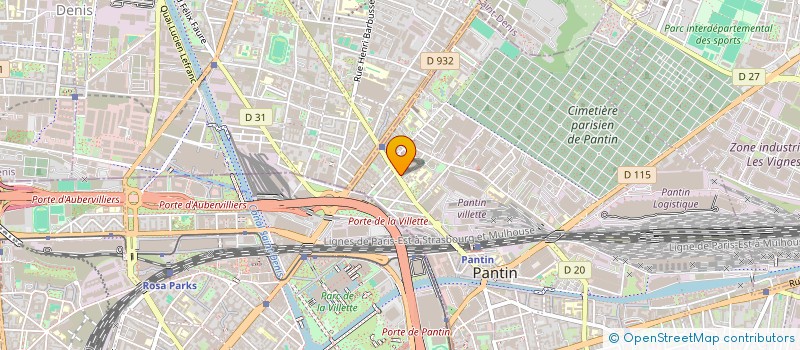 localisation de l'entreprise SOS SDF  PANTIN