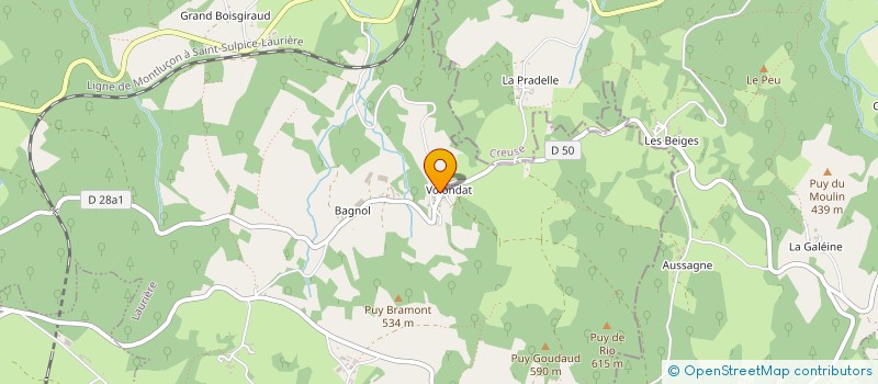 localisation de l'entreprise SOS TAXI 87 à LAURIERE