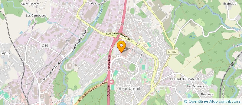 localisation de l'entreprise SOS TRAVAUX FORESTIERS  LIMOGES