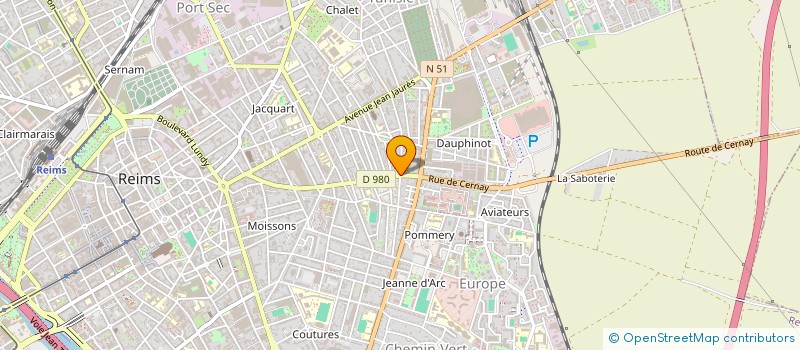 localisation de l'entreprise SOSEP à REIMS