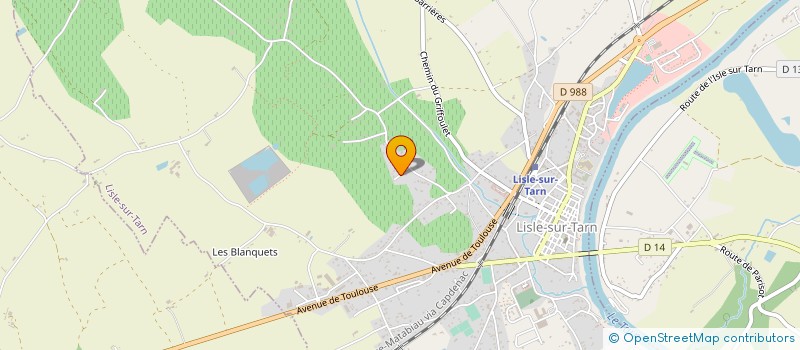 localisation de l'entreprise SOSIETE CIVILE IMMOBILIERE ROC BLANC à LISLE-SUR-TARN