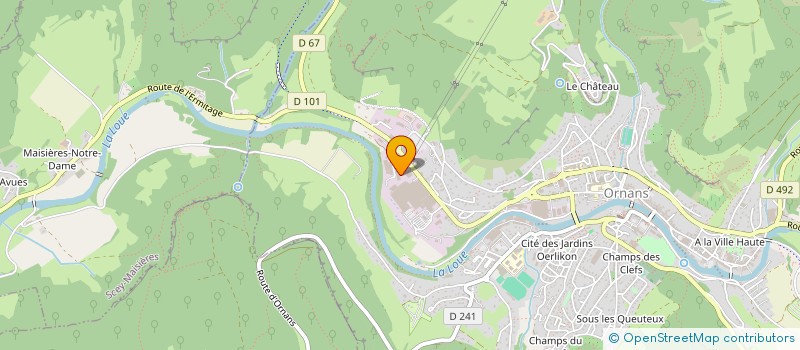 localisation de l'entreprise SOSOLIC INDUSTRIES à ORNANS