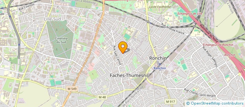 localisation de l'entreprise SOTAXI59 à FACHES-THUMESNIL