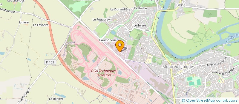 localisation de l'entreprise SOTEBA RSR à MONTREUIL-JUIGNE
