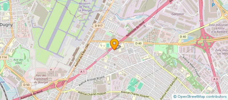 localisation de l'entreprise SOTEBAT à LE BLANC-MESNIL