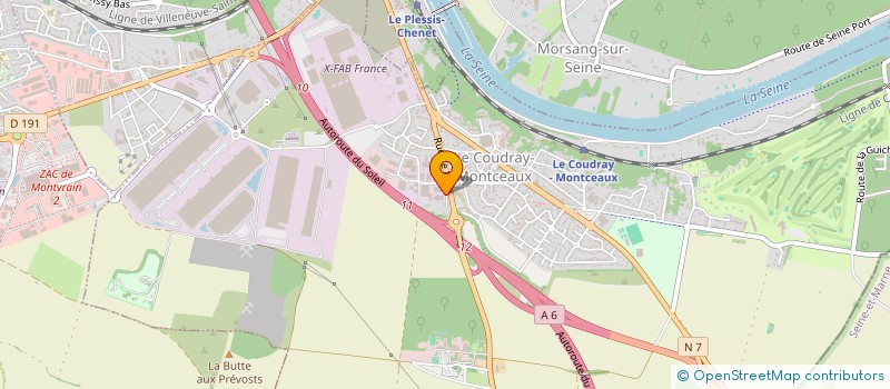 localisation de l'entreprise SOTECOD à LE COUDRAY-MONTCEAUX