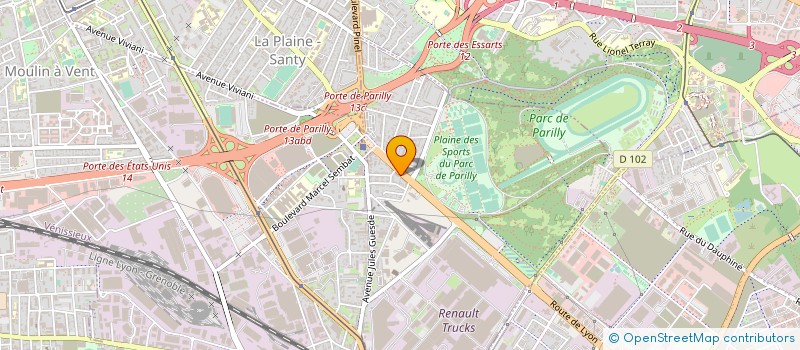 localisation de l'entreprise SOTELY à VENISSIEUX