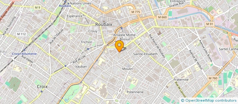 localisation de l'entreprise SOTEP à ROUBAIX