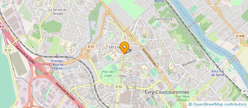 localisation de l'entreprise SOTEX  EVRY-COURCOURONNES