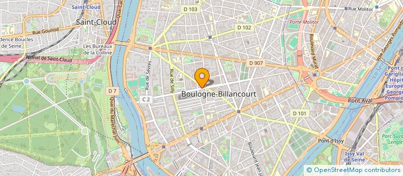 localisation de l'entreprise SOTEXCO à BOULOGNE-BILLANCOURT