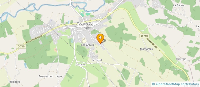localisation de l'entreprise SOTRACOM à TOCANE-SAINT-APRE