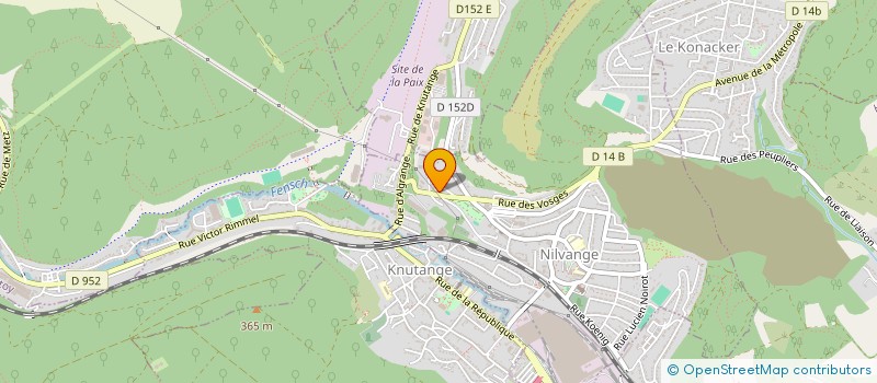 localisation de l'entreprise SOTRAF à NILVANGE
