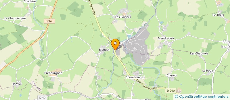 localisation de l'entreprise SOTRAMAT à CHATELUS-MALVALEIX