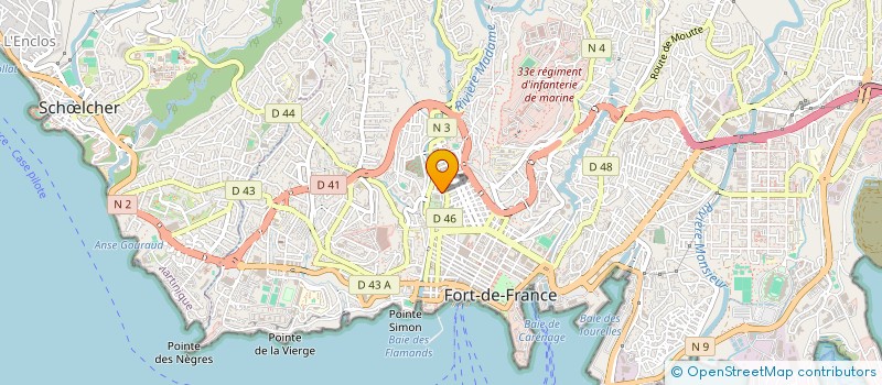 localisation de l'entreprise SOTRANSCAR SARL à FORT-DE-FRANCE
