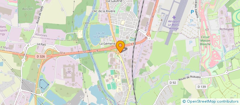 localisation de l'entreprise SOTRAPID à ARNAGE