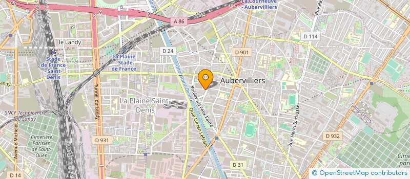 localisation de l'entreprise SOTRASEL à AUBERVILLIERS