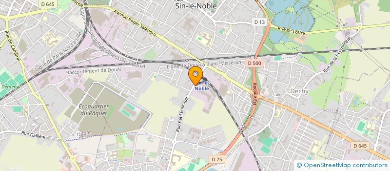 localisation de l'entreprise SOTREBAT à SIN-LE-NOBLE