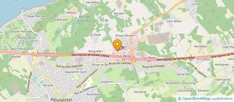 localisation de l'entreprise SOTRELEC TREMELO ELECTRICITE à PLOUGASTEL-DAOULAS