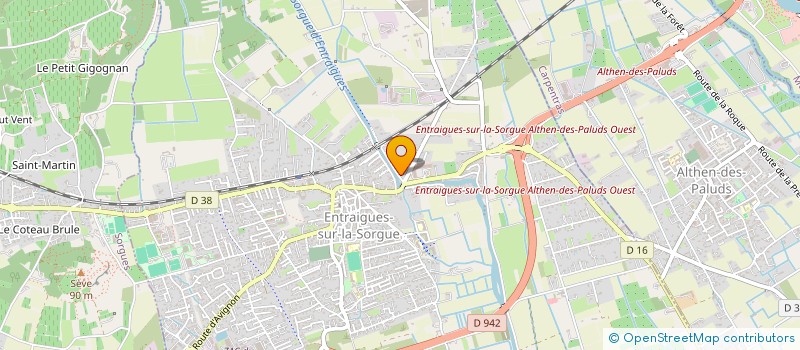 localisation de l'entreprise SOTREX à ENTRAIGUES-SUR-LA-SORGUE