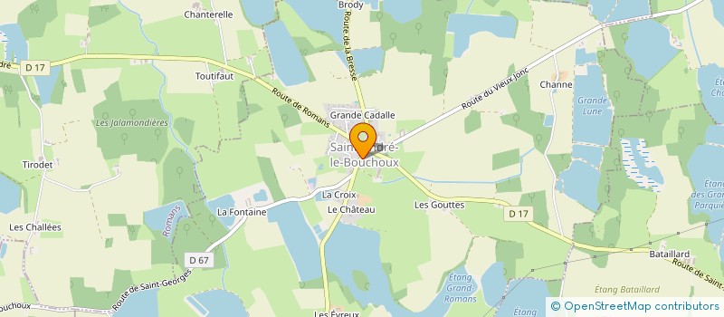 localisation de l'entreprise SOU DES ECOLES DU REGROUPEMENT PEDAGOGIQUE DE SAINT GEORGES, ROMANS ET SAINT ANDRE LE BOUCHOUX  SAINT-ANDRE-LE-BOUCHOUX