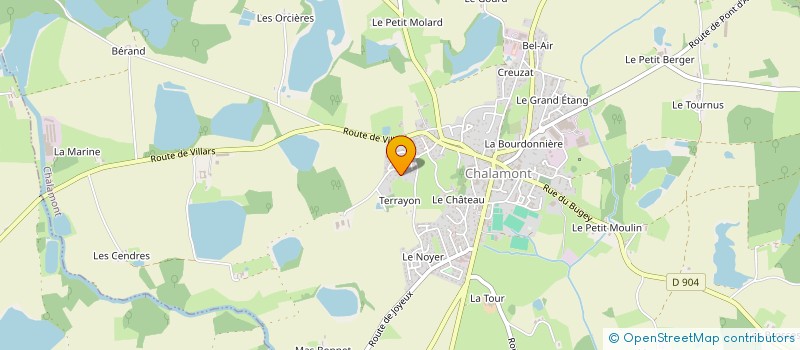localisation de l'entreprise SOU DES ECOLES LAIQUES à CHALAMONT