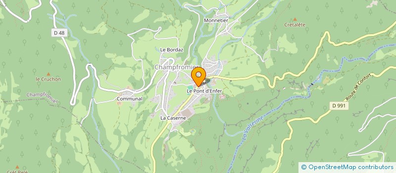 localisation de l'entreprise 'SOU DES ECOLES LAIQUES ET D'EDUCATION PERMANENTE DE CHAMPFROMIER' à CHAMPFROMIER
